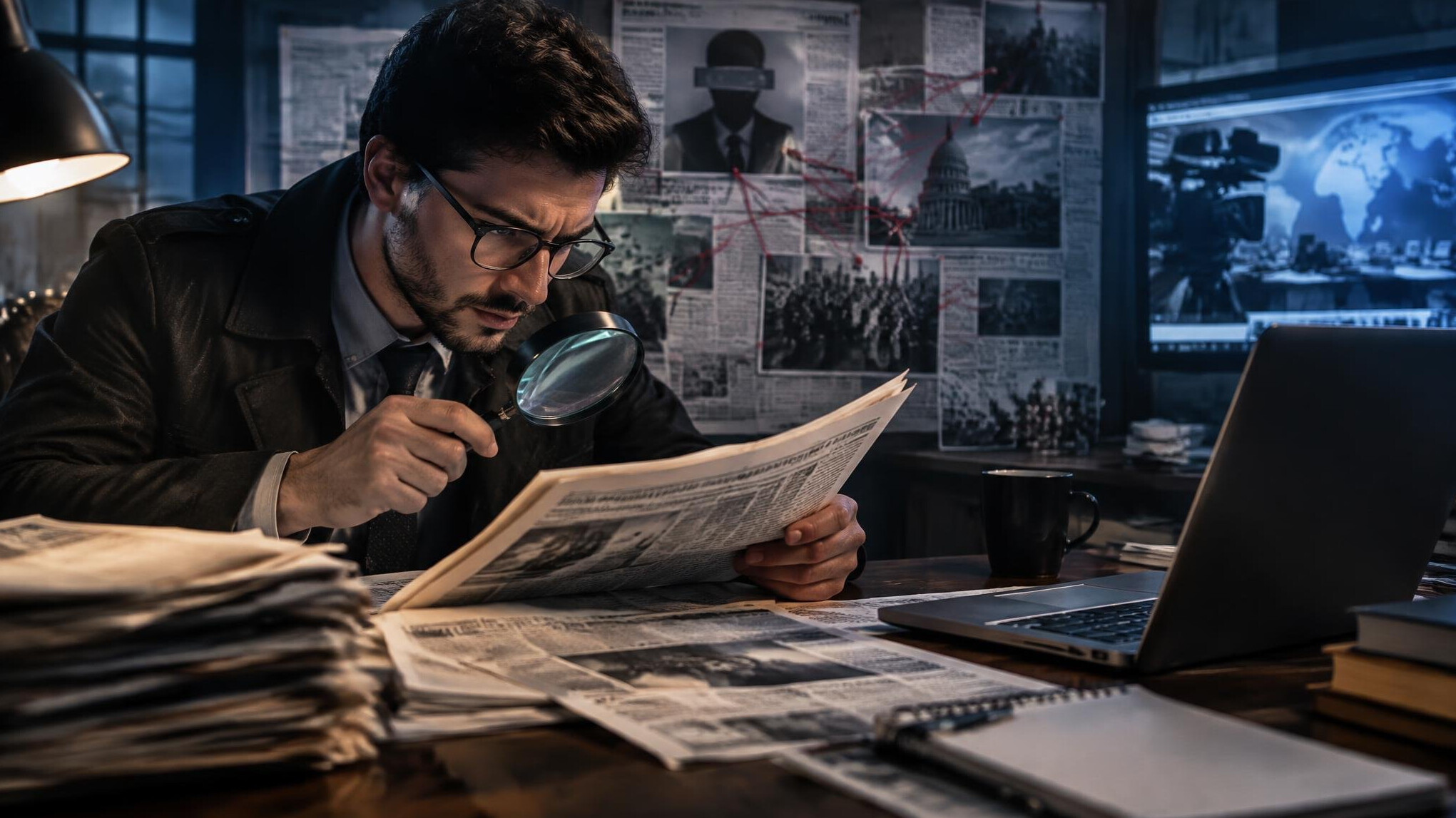 detective investigating news