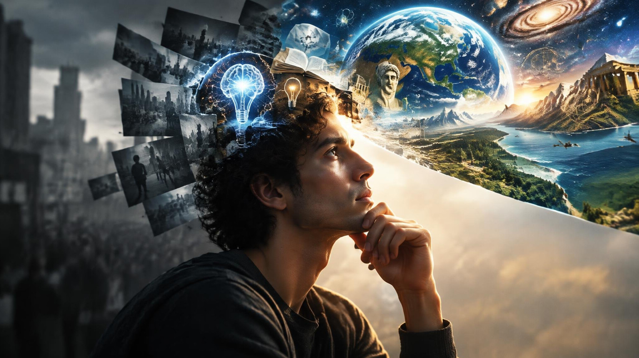 person thinking deeply