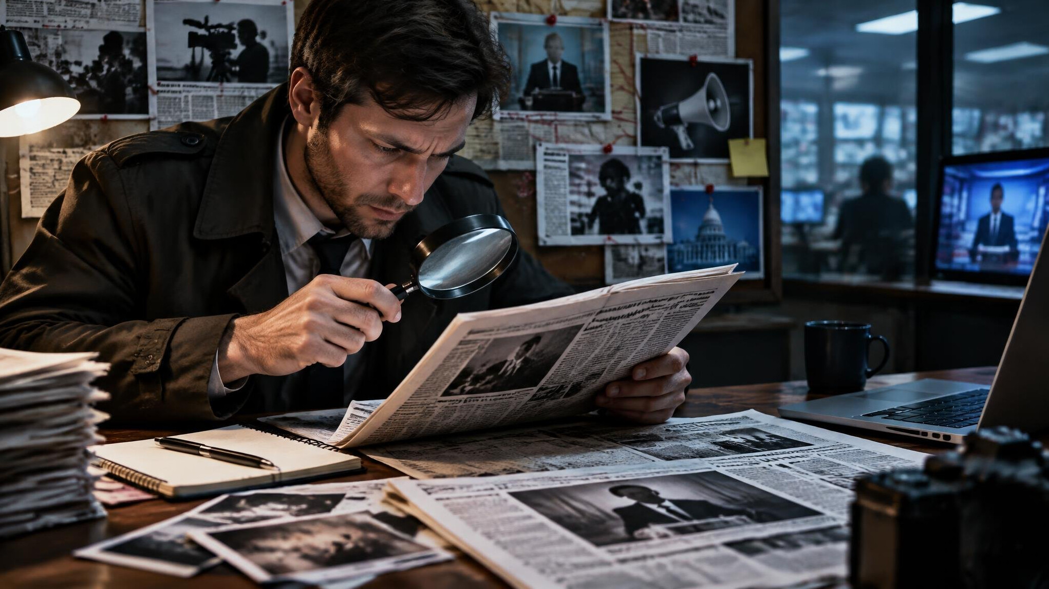 detective investigating news