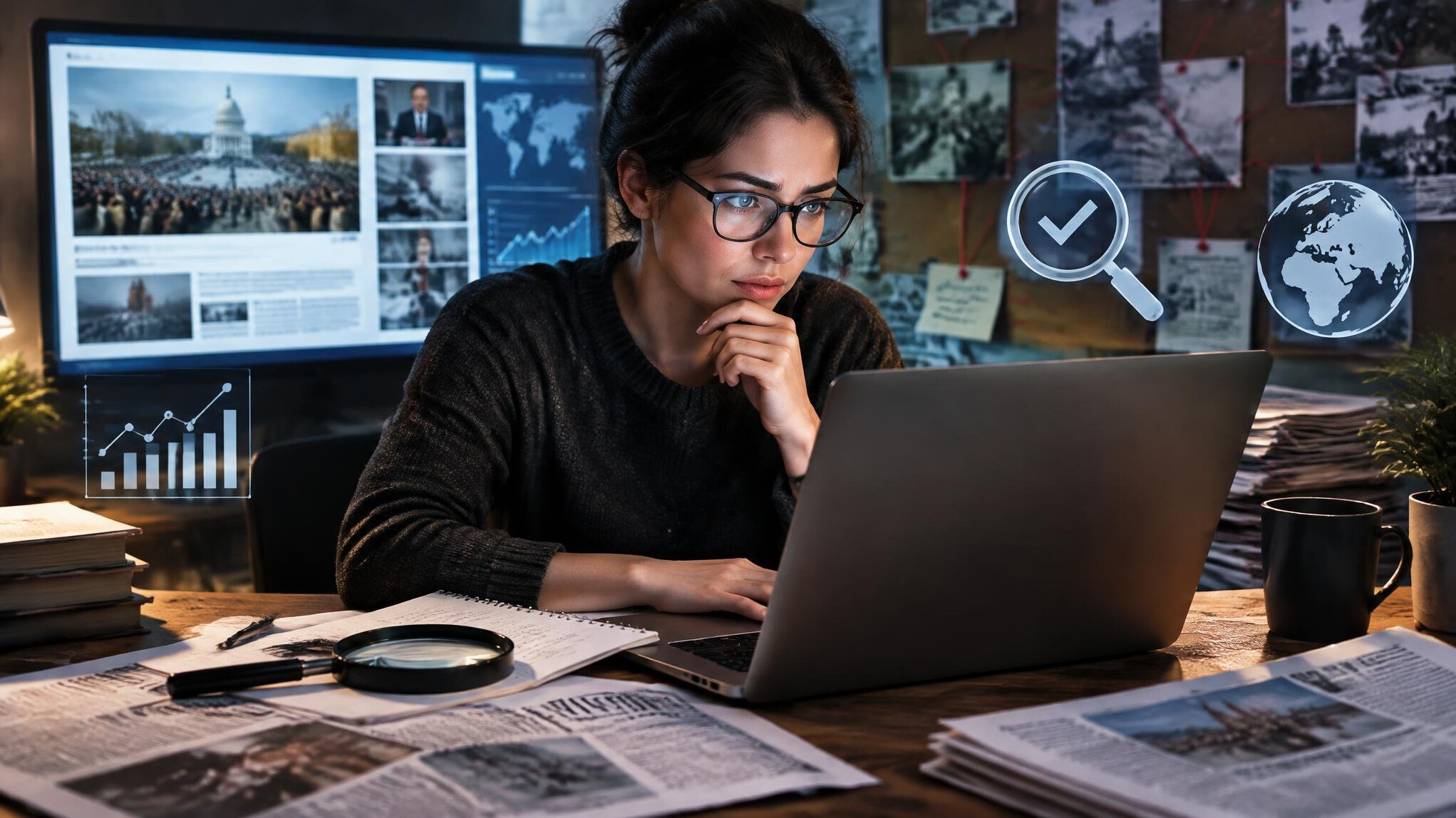 person analyzing data